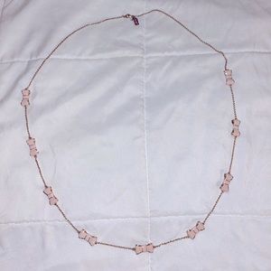 Kate spade take a bow necklace (light pink/gold)